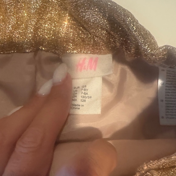 Zara Glittering Gold Kids Skirt - Picture 4 of 5